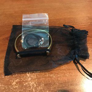 ASHLEY BRIDGET 18K GP SKINNY CUFF HAIRTIE BRACELET